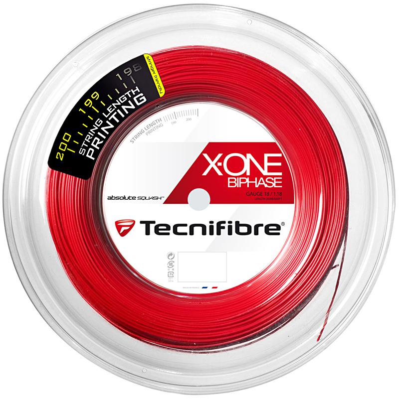 Tecnifbre X-One BiPhase Squash 1.18mm (Red) 200m Reel